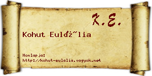Kohut Eulália névjegykártya
